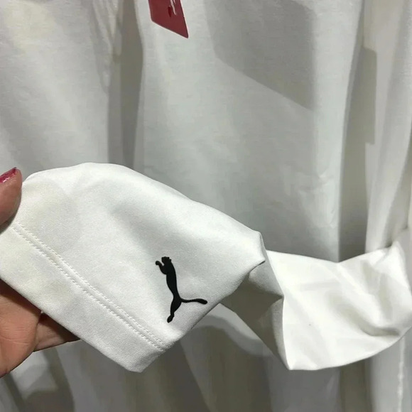 Puma Base Layer Bright White,winter warm, long sleeve turtleneck, logo sleeve - Picture 7 of 10